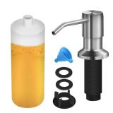 Soap Dispenser for Kitchen Sink, Built in Sink Soap Dispenser Lotion Dispenser with 17 OZ Bottle, Refill from The Top Bar Sink Soap Dispenser, Brushed Nickel (1 Pack)