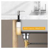 Soap Dispenser for Kitchen Sink, Built in Sink Soap Dispenser Lotion Dispenser with 17 OZ Bottle, Refill from The Top Bar Sink Soap Dispenser, Brushed Nickel (1 Pack)