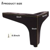 AODIOU Furniture Legs Brown Metal feet: Cabinet Legs 4 Inch Vintage Sofa Replacement Legs for Furniture Set of 4