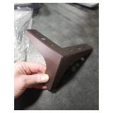 AODIOU Furniture Legs Brown Metal feet: Cabinet Legs 4 Inch Vintage Sofa Replacement Legs for Furniture Set of 4