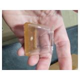 28Pcs Chair Leg Floor Protectors Rectangle for Hardwood Floors Silicone Caps Covers Felt Furniture Pads Clear Chair Sliders, Protect The Floor from Scratches(Fit:L 1.12-1.5,W 0.75-1)