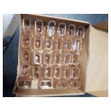 28Pcs Chair Leg Floor Protectors Rectangle for Hardwood Floors Silicone Caps Covers Felt Furniture Pads Clear Chair Sliders, Protect The Floor from Scratches(Fit:L 1.12-1.5,W 0.75-1)