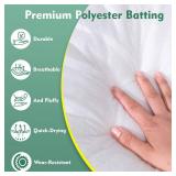 Upholstery Quilting Batting, 1/2 Inch Thick Dacron Polyester Cushion Wrap for Foam Padding, DIY Projects, Crafts, Furniture Stuffing