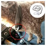 JLEivvi Stainless Steel No chew Dog Car Seat Belt, Stainless Steel Dog Car Seat Belt Vehicle Travel Dog Harness Dog Chain Pet Vehicle Safety Restraint Cable for Puppy Small Medium Large Dogs(60cm)