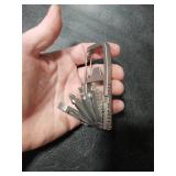 Mini Multi Tool Self - 12 in 1 Portable Keychain Mini tool, Multi Tool Jaw Breaker Mini Tool With Needle Nose Pliers Bottle Opener Phone Holder Screwdriver Carabiner For for Outdoors Camping