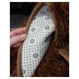 LOCHAS Luxury Round Fluffy Area Rugs for Bedroom Kids Girls Room Nursery, Super Soft Circle Rug, Cute Shaggy Carpet for Children Living Room, 4x4 Feet Brown