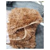 LOCHAS Luxury Round Fluffy Area Rugs for Bedroom Kids Girls Room Nursery, Super Soft Circle Rug, Cute Shaggy Carpet for Children Living Room, 4x4 Feet Brown