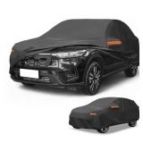 Partuto Car Cover Waterproof All Weather Sun Rain Protection Full Exterior Cover for Honda HR-V Black with Left Side Zippers