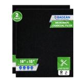 Cut-to-Fit Microwave Filter Replacement - 18 x 15 Activated Carbon Filter Fits Samsung GE LG Frigidaire Whirlpool and More - Charcoal Oven Vent Filters Removes Odors and Freshen Air