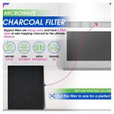 Cut-to-Fit Microwave Filter Replacement - 18 x 15 Activated Carbon Filter Fits Samsung GE LG Frigidaire Whirlpool and More - Charcoal Oven Vent Filters Removes Odors and Freshen Air