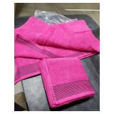 BELIZZI HOME Ultra Soft 2 Pack Oversized Bath Towel Set, 28x55 inches, 100% Cotton, Large, Hot Pink