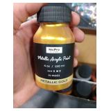 Nicpro Acrylic Paint Metallic, 6 Colors Gold, Silver, Copper, Brass, Bronze, DeepGold, 24oz/720ml Gold Leaf Paint, Non Toxic, Non Fading Paints for Art Painting, Handcrafts, Ideal for Multi-surface