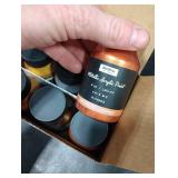 Nicpro Acrylic Paint Metallic, 6 Colors Gold, Silver, Copper, Brass, Bronze, DeepGold, 24oz/720ml Gold Leaf Paint, Non Toxic, Non Fading Paints for Art Painting, Handcrafts, Ideal for Multi-surface