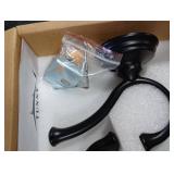 TUNNY Towel Hook Bathroom-2 Pack Matte Black Double Robe/Towel Hook Wall Mounted Hook for Bathroom Bedroom Kitchen