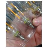 Ascher E12 LED Classic Candelabra Clear Light Bulb, 4W, Equivalent 40W, Warm White 2700K, Non-Dimmable, Filament Clear Glass, Pack of 5