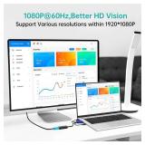 MT-VIKI VGA to HDMI Adapter, 1080P Converter with Audio+USB Power from VGA Computer/Laptop to HDMI TV/Monitor, Male to Female (1 Pack)