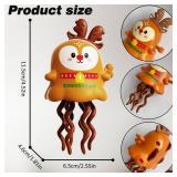 BAIRUYAO Christmas Clockwork Dancing Toy Mini Interactive Magic Dancing Sliding Toy 2025 New Decorations White Elephant Festival Gifts Birthday Gifts (Reindeer)