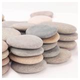 [About 97 PCS - 102 PCS](18.2 Pounds) Painting Rocks,2.26-3.49 River Rocks,Flat Stones,Craft Rocks,DIY Rocks
