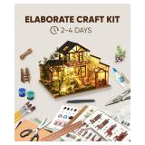 DIY Miniature House Kit, DIY Dollhouse Kit for Adults to Build, Mini House Kit with LED, Mayberry Street Miniatures, Ideal Gifts for Birthday, Valentine Christmas(Japanese House)