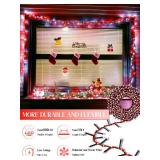 2025 New Christmas Cluster Lights 800 LED Flowing Twinkling, Firecracker Fairy Lights with 15 Modes & Timer, Waterproof Christmas String Light for Indoor Outdoor Xmas Tree Party Garden Red and White