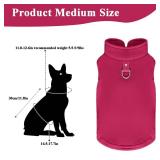4 Pcs Dog Fleece Vest Sweater Winter Warm Dog Sleeveless Jacket Soft Pullover Fleece Cold Weather Coat Hoodie with D-Ring Leash for Small Medium Dogs Unisex (Purple, Blue, Rose, Red, Medium)
