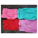 4 Pcs Dog Fleece Vest Sweater Winter Warm Dog Sleeveless Jacket Soft Pullover Fleece Cold Weather Coat Hoodie with D-Ring Leash for Small Medium Dogs Unisex (Purple, Blue, Rose, Red, Medium)