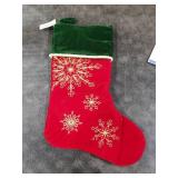 Comfy Hour Joyful Holiday Collection 20 Winter Christmas Snowflake Stocking Red, Polyester