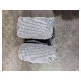 hyha Waterproof Couch Cushion Covers for Pets, Non Slip Sofa Seat Cover for Dogs Washable, Soft Thick Stretch Jacquard Fabric, Sofa Slipcovers with Elastic Bottom (3 Pieces, Grey)