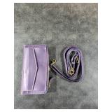 DKDKSIP Wallet Case Compatible with iPhone 16 Pro Max 6.9, Support Wireless Charging with RFID Blocking Card Holder, PU Leather Wallet Detachable Magnetic Phone Case Crossbody Strap, Purple