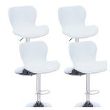 Bifaunvogel Counter Height Bar Chairs Cover Set of 4 Jacquard Swivel Bar Stools Slipcovers Stretchable Swivel Barstools Chair Covers Protector for Home Kitchen Bar Cafe White