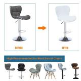 Bifaunvogel Counter Height Bar Chairs Cover Set of 4 Jacquard Swivel Bar Stools Slipcovers Stretchable Swivel Barstools Chair Covers Protector for Home Kitchen Bar Cafe White