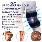 AiricePac Ice Pack for Knee Pain Relief, Reusable Gel Ice Wrap for Injuries, Swelling, Knee Replacement Surgery, Cold Compress Therapy for Arthritis, Meniscus Tear and ACL, Blue
