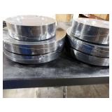 NOCCUR 200PCS Black and Gold Plastic Plates for 100 Guests - Include 100PCS 10 Dinner/ 100PCS 7 Dessert Disposable Plates Heavy Duty - Ideal for Party/Birthday/New Year