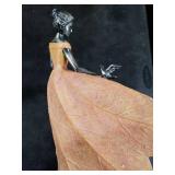 Guichifun Fairy Statue Collection Home Decoration - Orange Leaf Angel Girls Resin Fall Christmas Decor for Outside or Inside Rustic Garden Outdoor Yard Decorations Figurines Gift 8.5 x 5.25 x 12 Inch