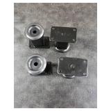 Smipam 4 Pcs Adjustable Metal Furniture Legs, 3.2-4.9 inch, Heavy Duty Replacement Couch Legs with Rubber Non-Slip Base, Bed Support Feet Risers for Sofa/Table/Couch/Dresser/Cabinet/Bed Frame Slats