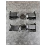 Smipam 4 Pcs Adjustable Metal Furniture Legs, 3.2-4.9 inch, Heavy Duty Replacement Couch Legs with Rubber Non-Slip Base, Bed Support Feet Risers for Sofa/Table/Couch/Dresser/Cabinet/Bed Frame Slats