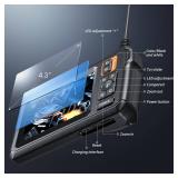 Endoscope Camera with Light, Inspection Borescope Camera with 4.3 IPS Screen, 1920P HD with 8 LED Lights, 16.5FT Semi-Rigid Cord Bore Scope, IP67 Waterproof Endoscope for Sewer, Tools(Orange)