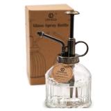 OFFIDIX Transparent Glass Watering Spray Bottle,Plant Mister with Plastic Bronze Plastic Top Pump, Glass Small Watering Can for Indoor Potted Plant, Outdoor Indoor Garden, Plants, Cleaning Solutions. 
