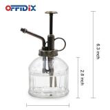 OFFIDIX Transparent Glass Watering Spray Bottle,Plant Mister with Plastic Bronze Plastic Top Pump, Glass Small Watering Can for Indoor Potted Plant, Outdoor Indoor Garden, Plants, Cleaning Solutions. 