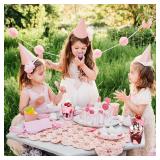 Mifoci Pink 8 oz Plastic Dessert Appetizer Cups Clear Mini Cake Salad Cups for Party Yogurt Parfait Containers for Parties, Yogurt, Fruit, Ice Cream, Serve Appetizer