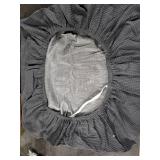 hyha Waterproof Couch Cushion Covers for Pets, Non Slip Sofa Seat Cover for Dogs Washable, Soft Thick Stretch Jacquard Fabric, Sofa Slipcovers with Elastic Bottom (3 Pieces, Grey)