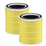 2 Pack AC400 Air Purifiers Replacement Filter for Purivortex AC400 Air Purifier, 3-in-1 HEPA Technology High Efficiency Pet Care Filter, Yellow
