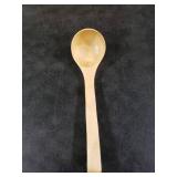 Wooden Ladle for Soup 10.8x2.8 Deep Wood Ladle with 2.7 fl oz Capacity, Long Handle Hook-End & Lacquer Coating for Comfortable Grip Easy-Clean Wooden Soup Spoon for Sauces, Stews & Kitchen Use