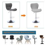 Bifaunvogel Counter Height Bar Chairs Cover Set of 4 Jacquard Swivel Bar Stools Slipcovers Stretchable Swivel Barstools Chair Covers Protector for Home Kitchen Bar Cafe Light Grey
