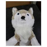 Miguelina 5PCS Wolf Plush Toys - 13.4 Inch Wolf Mom with Little Mini Babies Stuffed Animal Plush Huggable Cuddly Fluffly Wolf Plushie Family Set Easter Gifts