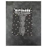 WOODAMORE Happy Birthday Bingo  Adults Party Games, Word Scramble, Fun Games