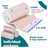AZEN Premium Pack Elastic Bandage Wrap 4 Inch, Compression Wrap Bandage for Legs, Lymphedema Wraps for Legs, Ankle, Knee, Tummy, Body, Latex-Free