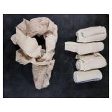 AZEN Premium Pack Elastic Bandage Wrap 4 Inch, Compression Wrap Bandage for Legs, Lymphedema Wraps for Legs, Ankle, Knee, Tummy, Body, Latex-Free