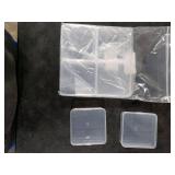 6 Pieces Mini Plastic Clear Beads Storage Containers Box for Collecting Small Items, Beads, Jewelry, Business Cards, Game Pieces, Crafts (3.3 x 3.3 x 1.1 Inch)