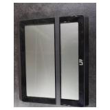 LFF Atomic Clock Large Display, Digital Wall Clock with Indoor Outdoor Temperature and Date, Wireless Outdoor Sensor, Digital Desk Alarm Clock Battery Operated for Bedroom, Easy to Read, Black